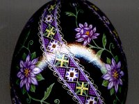Love In A Mist Pysanky Ukrainian Easter Egg by So Jeo : pysanky pysanka ukrainian easter egg batik art love in a mist blue purple flower sojeo floral ukraine